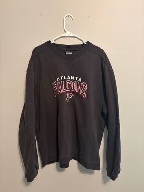 Reebok Dark Gray Crewneck with Atlanta Falcons Logo